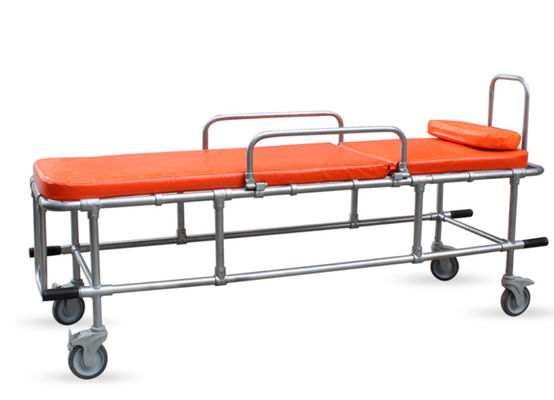 Orange Anti-Ferrous Stretcher Equipped with 3 Adjustable Secure Belts Overall Size 1920 Mm 630 Mm 720 Mm Hospital Applicable
