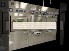 合成ホットセル 放射線薬剤生産ラインのための GMP 標準 リアルタイムでドースモニタリングとヘパフィルタ 活性炭素フィルター負圧